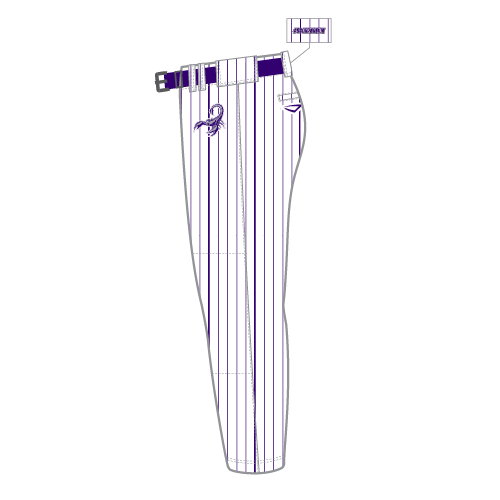 Sublimated Uniform Pant - White Pin